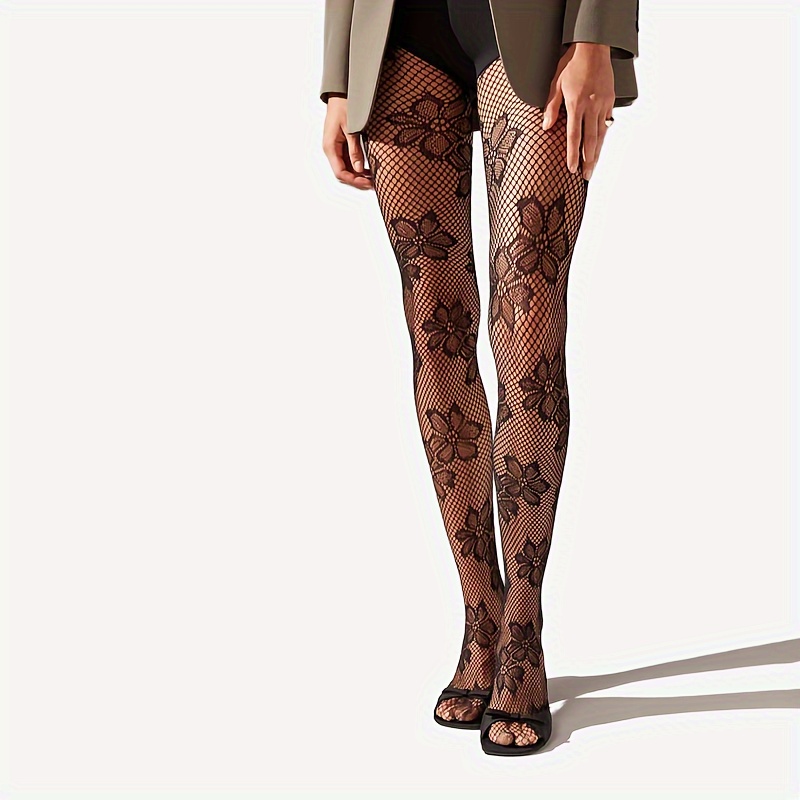 mallas encaje floral red pescado pantimedias románticas Temu