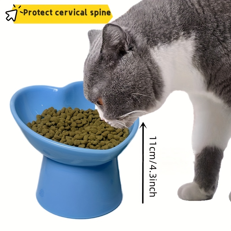 heart shaped elevated pet bowls for cats small dogs raised neck anti tip design spill proof feeding solution with plastic base   style pet dining accessories pet bowls for   pet feeding elegant   durable pet bowls Product details 1