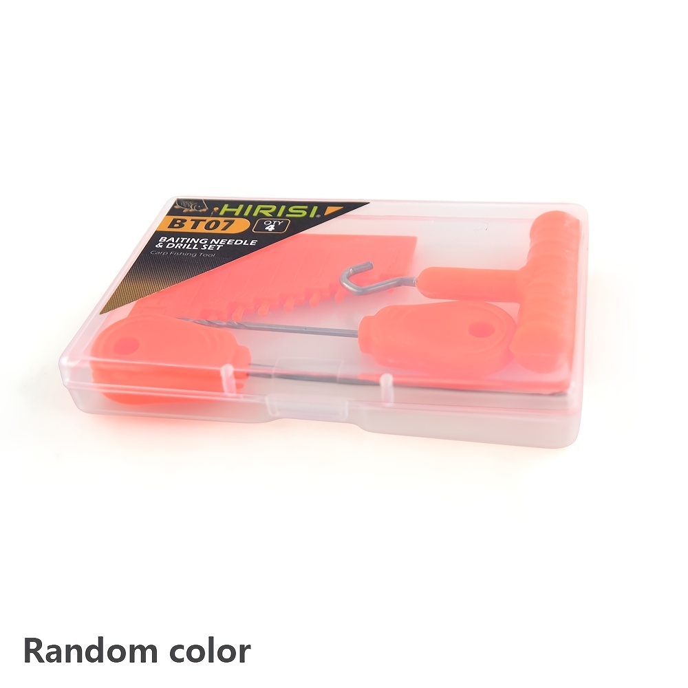 TEMU 4pcs Set Of Carp Bait Needles And Hook Remover Line Threader Combination Multi-functional Fishing Additions Random Color Bt07, Suitable For