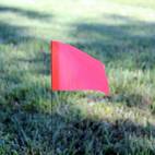 100pcs durable red pvc marking flags versatile outdoor garden yard stakes for landscaping irrigation more no batteries required