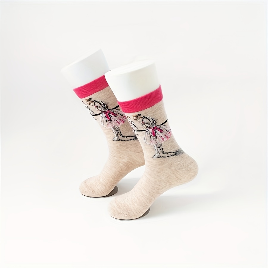 

Festive Ballet Dancer Socks - Pair Of Men's Cotton Socks With Hand Wash Or Care Instructions