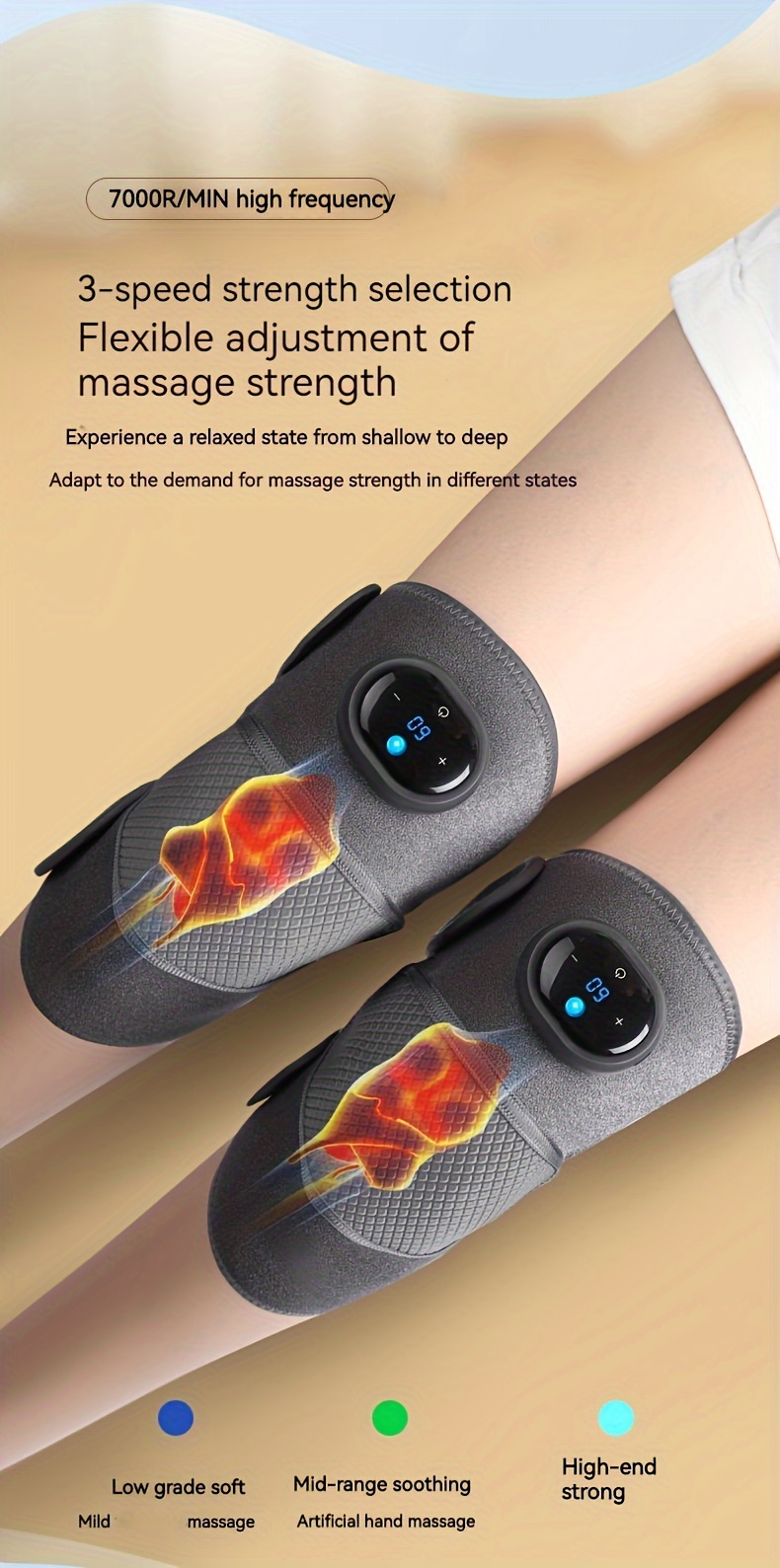 Knee Massager Hot Compress Vibration Old Cold Legs Multi - Temu Canada
