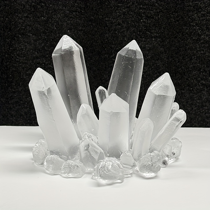 Image of 3d Transparent , Small Aquarium Decoration Theme Ornament, Resin Material, Handmade, Exquisite Craft, Luxurious Desktop Ornament Simulation Crystal Cluster, Aquarium Scenery