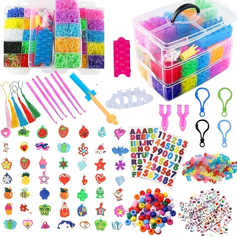 

4900pcs Of -layer Rainbow Rubber Band Weaving Diy Bracelet Set