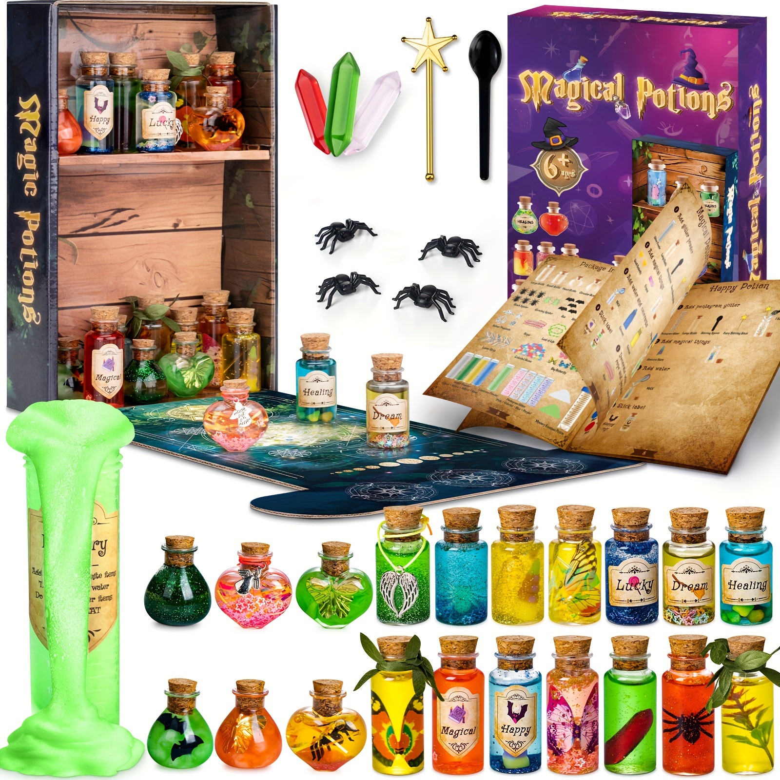 

Arts And Crafts Kits With 20 Potion Bottles, Halloween Decorations Glow In The Dark Diy Craft Toys For 6+ Creative Birthday Christmas Gift