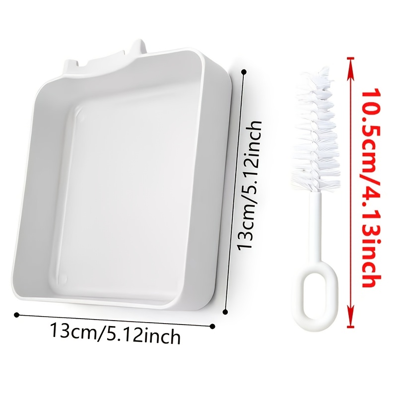Image of 2pcs Washing Machine Drain Tray And Cleaning Accessories, High- Leak-proof Drip Tray, Prevents Overflow And Protects Laundry Room Floors