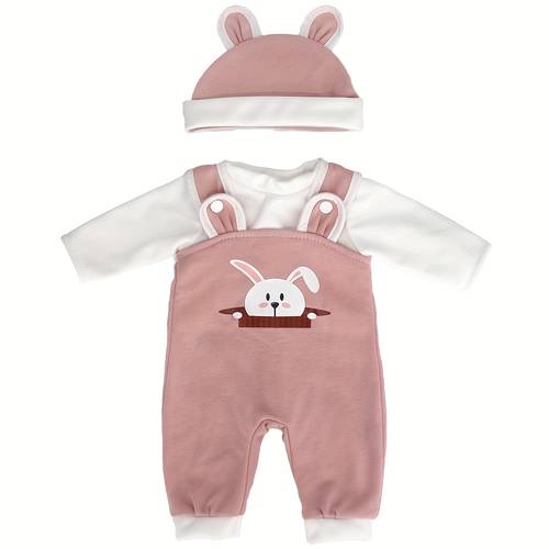 onesie doll clothes set for 17 inch 43cm dolls cute romper and pants