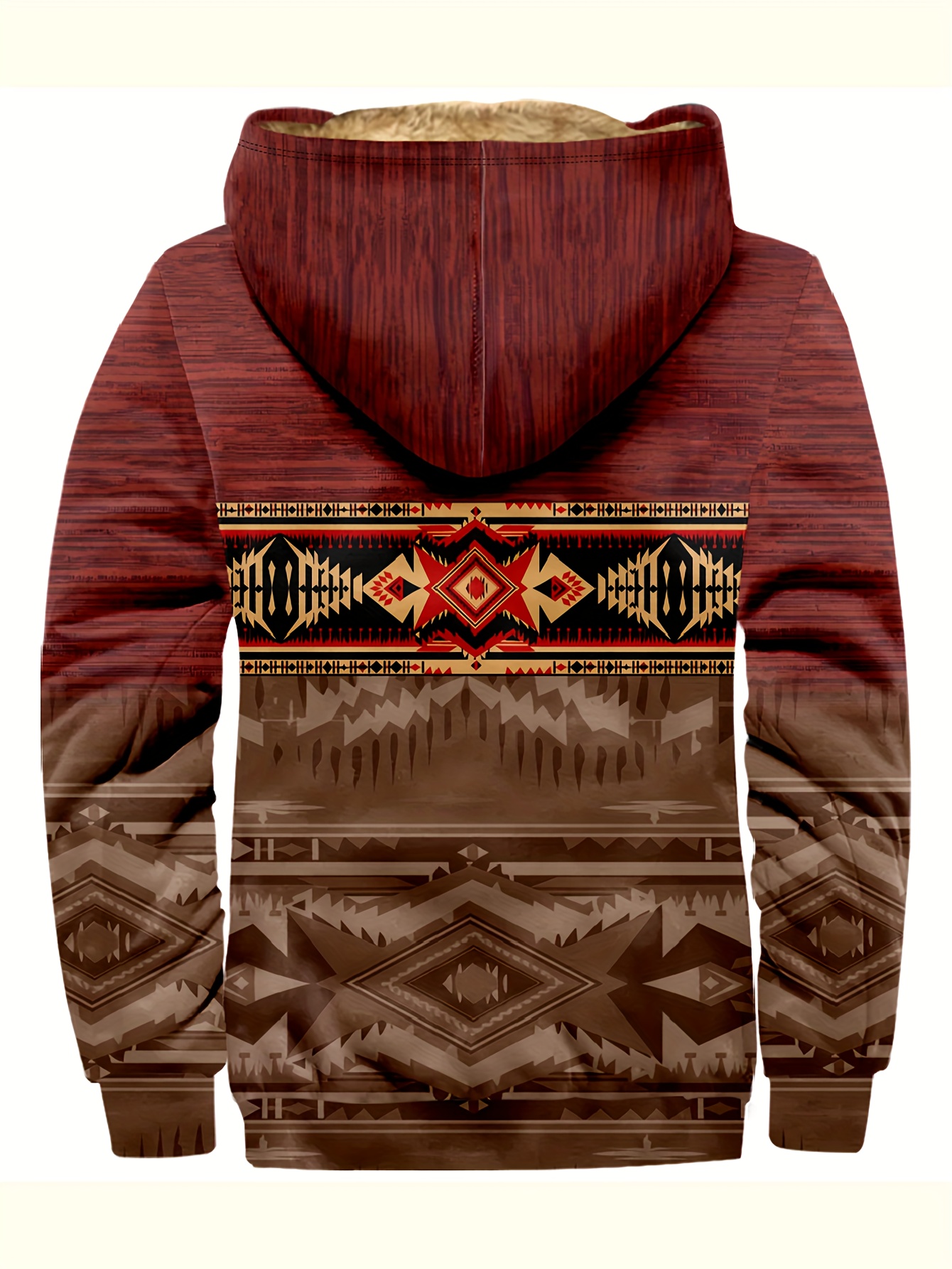 mens native american tribal print hooded jacket 3d graphic - Temu