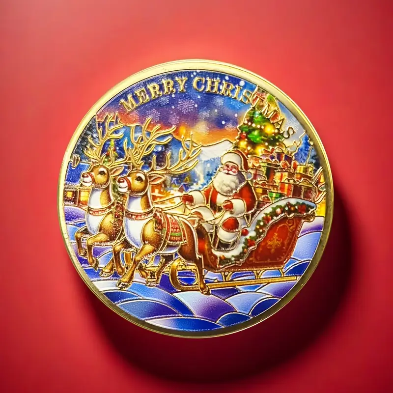 2 шт. уникальный коллекционный рождественский набор памятных санта-клауса, сделанных из железа, разноцветный, в качестве подарка подробные сведения 1