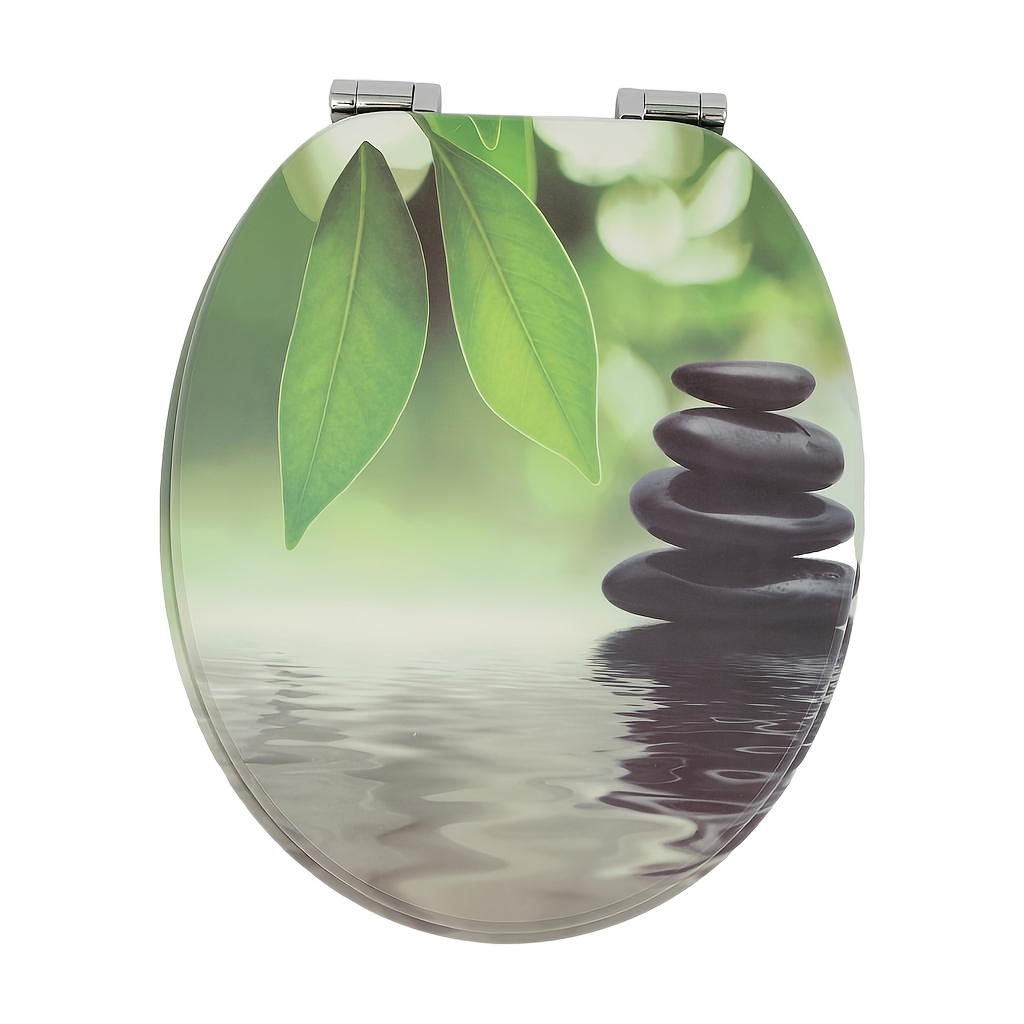 Toilet Seat With Mechanism Quick-release Function For , O-shaped Toilet Seat With Adjustable Hinges, Wooden Toilet Seat, Sturdy Quality