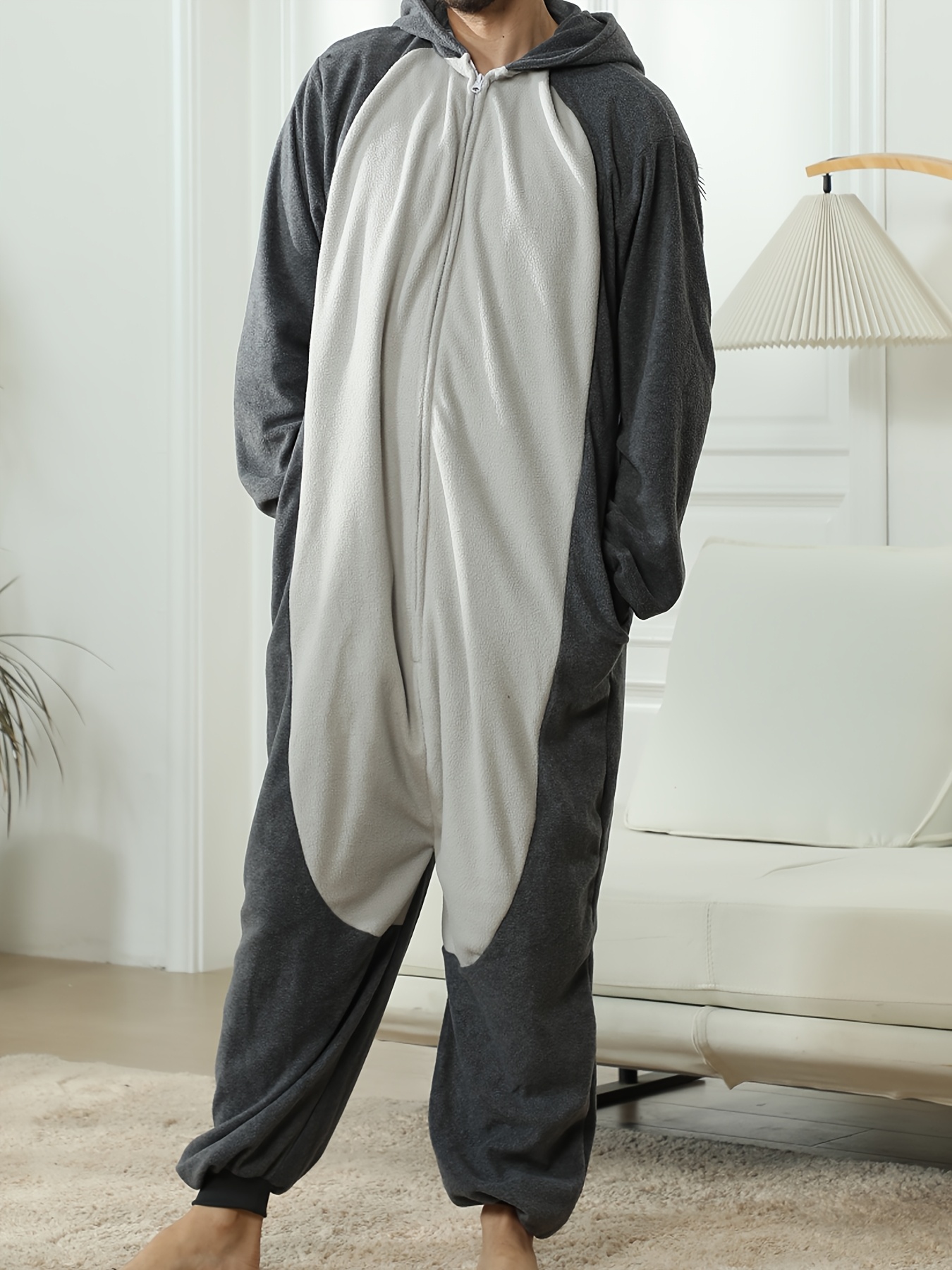 Men's Cartoon Jumpsuit Sleepwear, Cozy Gift