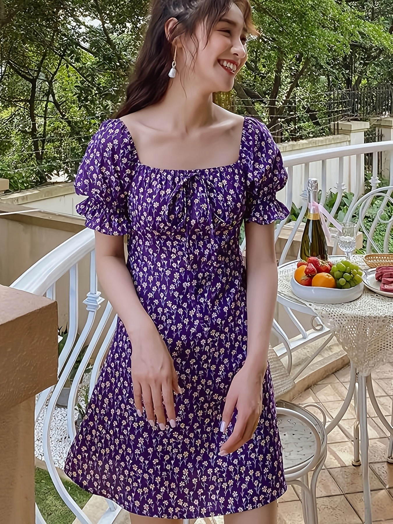 Cortos Elegantes Vestidos Fiesta Falda Acampanada Vestido Corto