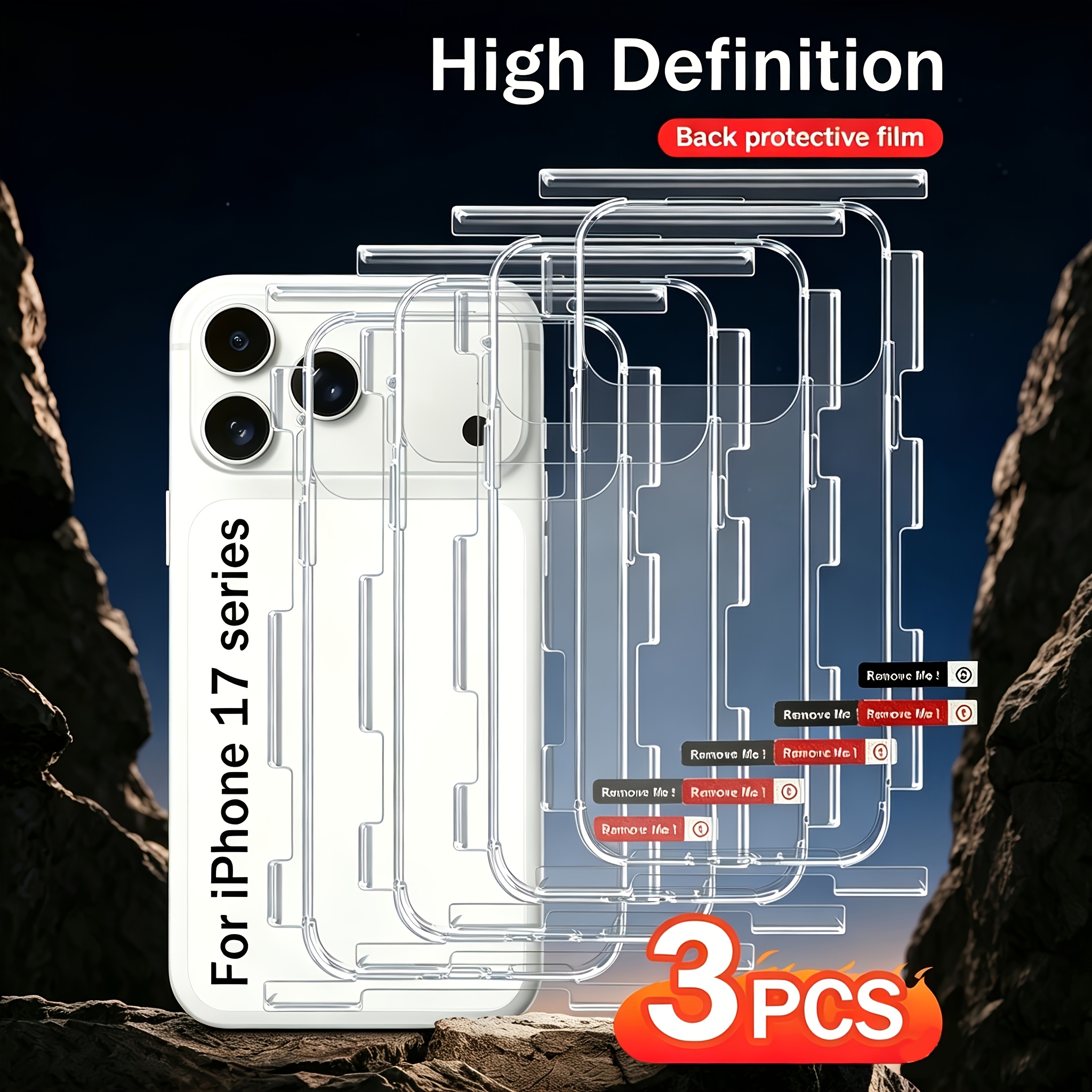 TEMU 3pcs Full Cover Back Hydrogel Film Compatible With Iphone 18 Pro/18 Pro Max/17/17 Pro Max/17 Pro/ Air/16/15/plus/14/pro Max/13/12 Pro Screen