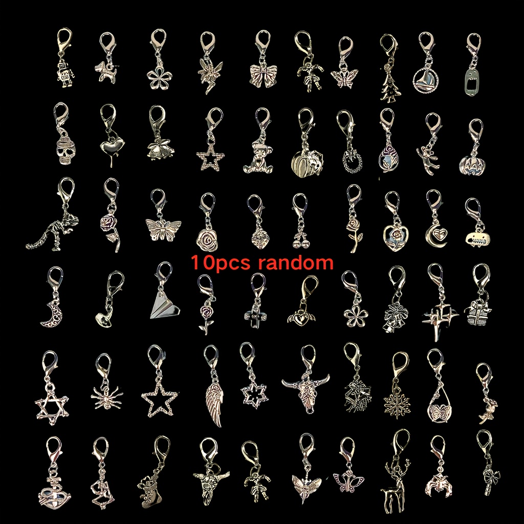 Image of 10pcs Random Style Pendant Five-pointed Star Boots Ornaments Canvas Shoes Sneakers Casual Shoes Boots Decorative Additions Used For Keychain Chain Decoration