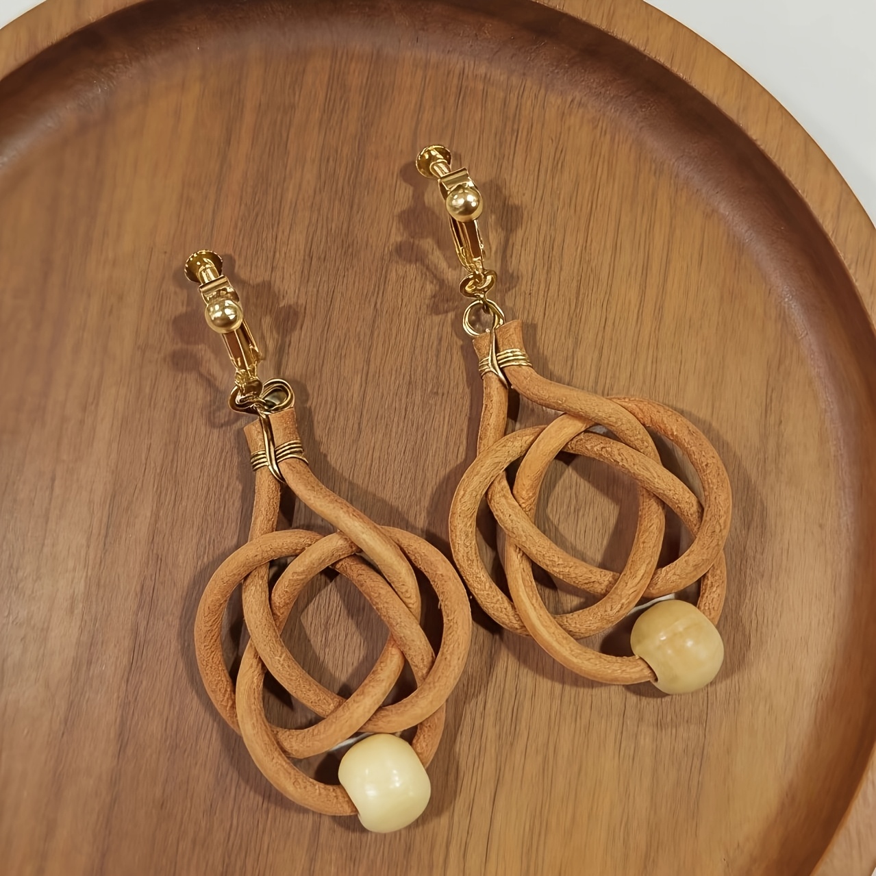 Women's Chinese Knot Woven Earrings, High-End Ins-Style