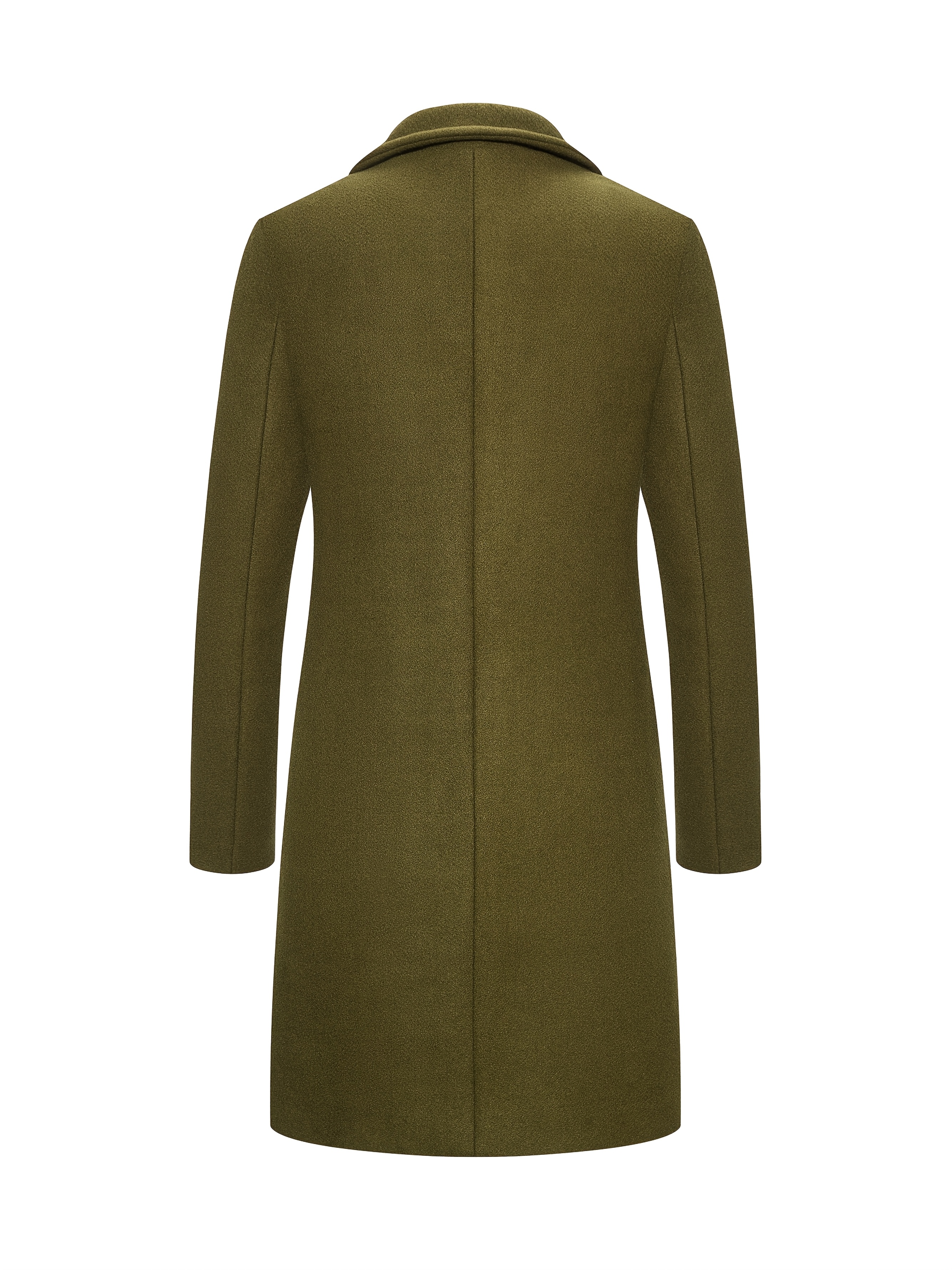 mens   length single breasted tweed overcoat mens solid color trench coat Product details 34