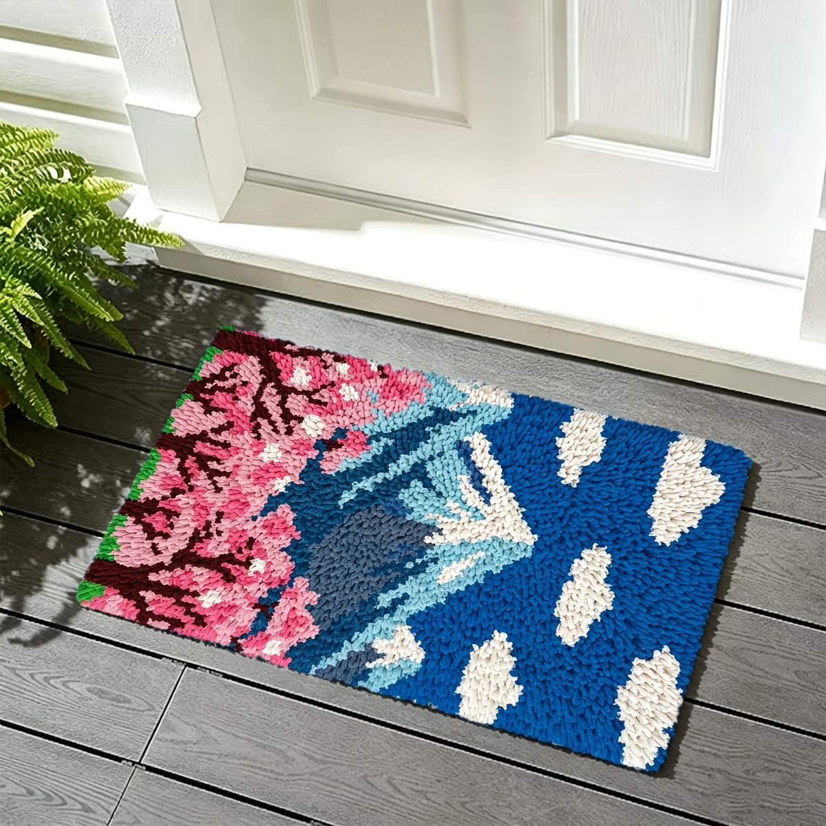 Latch Hook Carpet Kit for Beginners, Color Printed Canvas Set