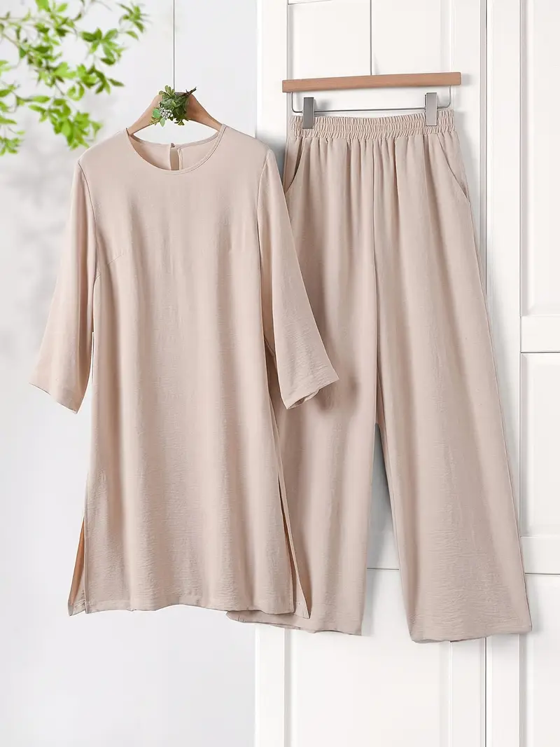 Elegant Women'S Solid Color Round Neck
