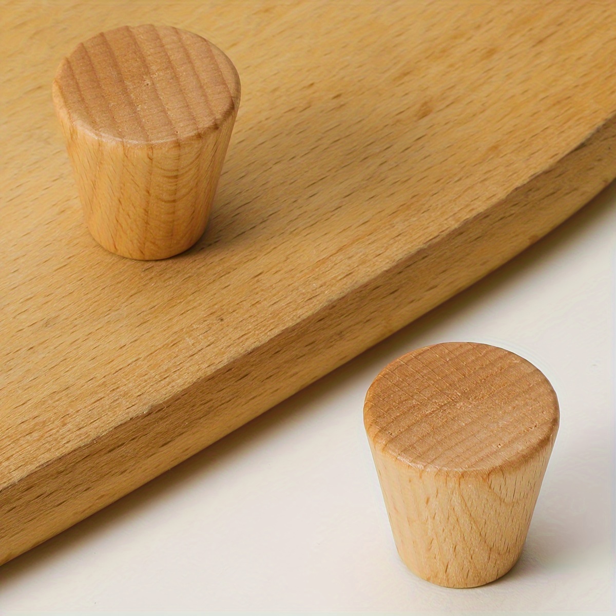 

2pcs Wooden Round Drawer Pulls - Knobs For , Dresser & Furniture - Includes Installation Hardware