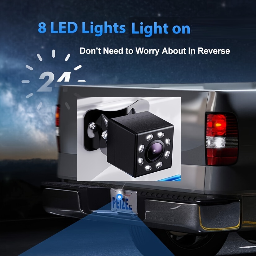 HD Camara Trasera de Reversa Vehiculos con LED Aparcamiento Marcha