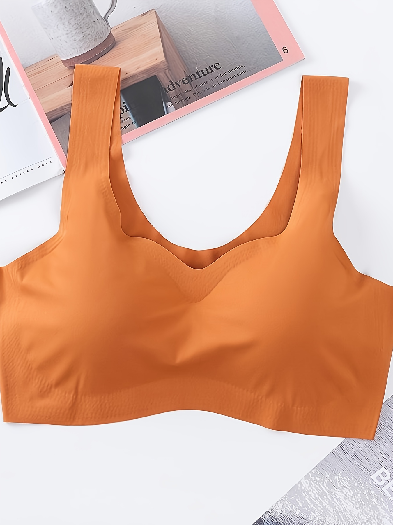 6 pack large size seamless underwear without steel ring beautiful back sports breathable anti sagging sleeping vest style gathered womens bra suitable for leisure and   Product details 3