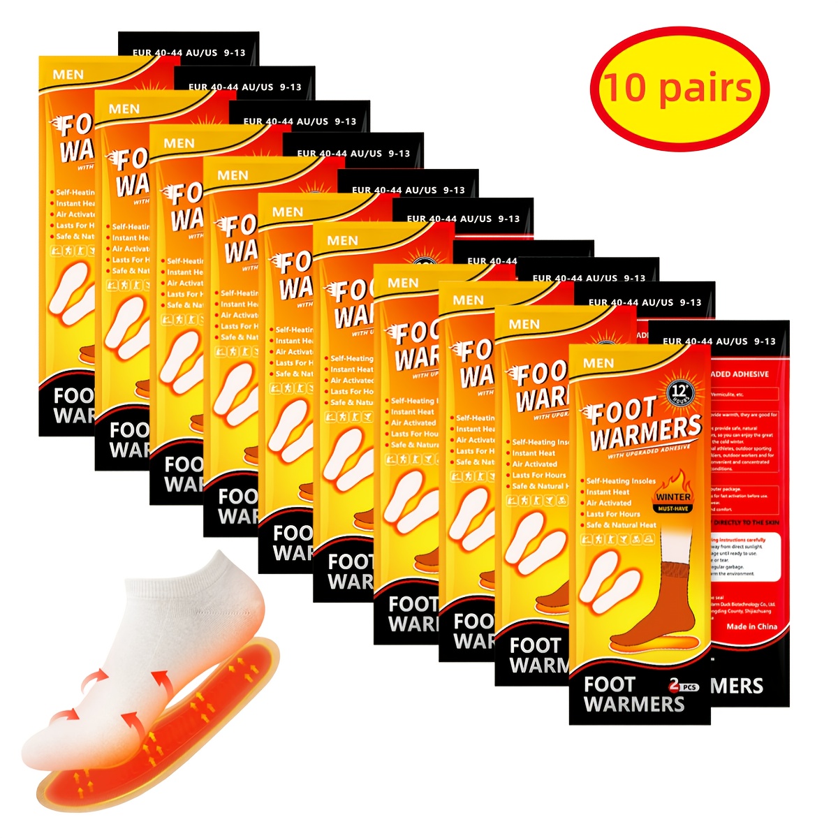 1 pair 3 pairs 10 pairs self heating insoles   warmer bags   warmer insoles without battery
