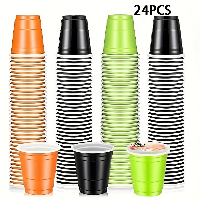 2oz 16 cups 24pcs set lime green three - Temu