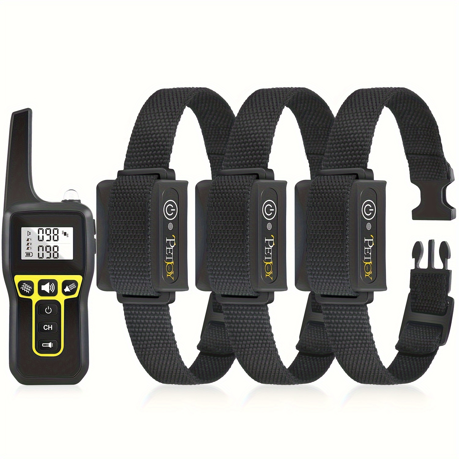 

Vibration Collar For 3 Dogs, No Shock Collar With Vibration, Beep, Flashlight, Vibration Collar With Remote 2800 Ft, Waterproof For Small Medium Dogs