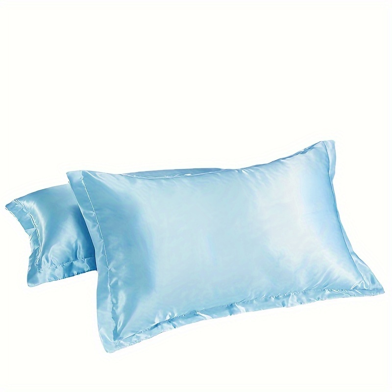 Washable Silk Pillow Cases, Silk Pillowcases, Light Blue