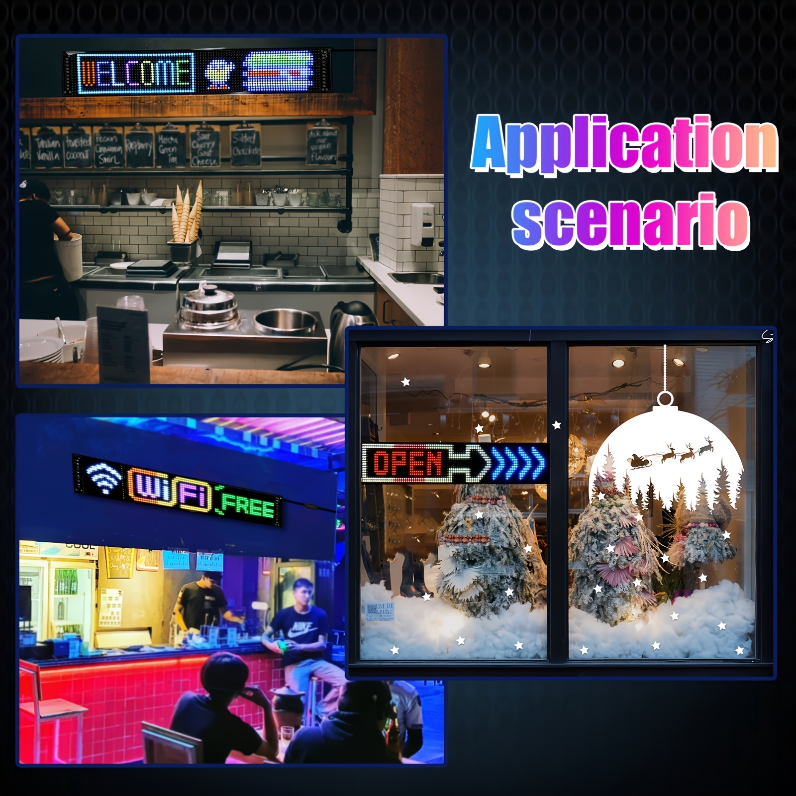 Full-Color Large Flexible Smart LED Matrix Scrolling Panel