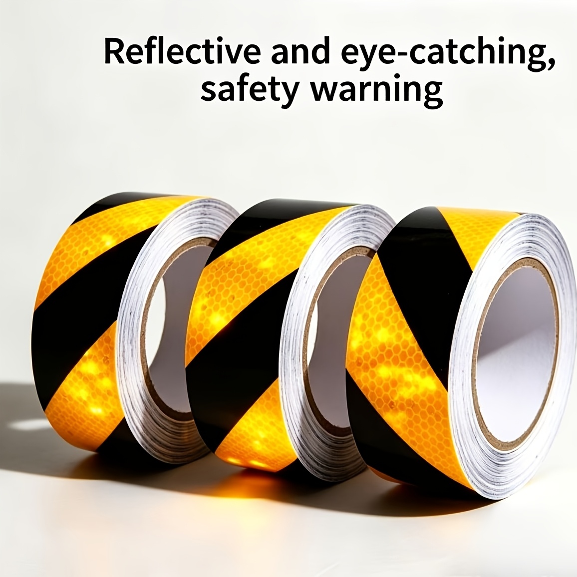 1 97 inch wide black and yellow reflective tape warning tape with reflective   address safety identification strip automotive reflective tape