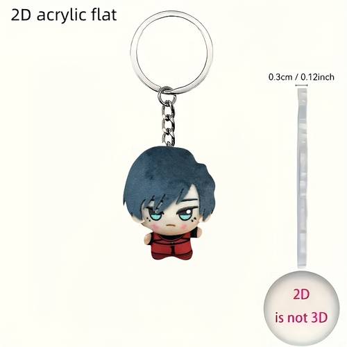 2d flat cute cartoon acrylic keychain 2d flat key ring pendant lightweight bag charm for keys backpack car key cute gift for friends anime lovers 2d flat