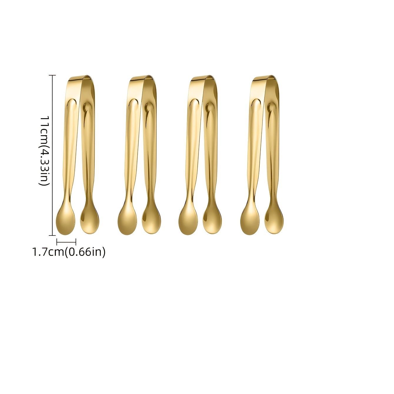 TEMU 4/7/9 pinces à dorées, mini cubes en acier inoxydable pour glace et aliments, pinces multifonctionnelles, pour café, thé, desserts, bars,