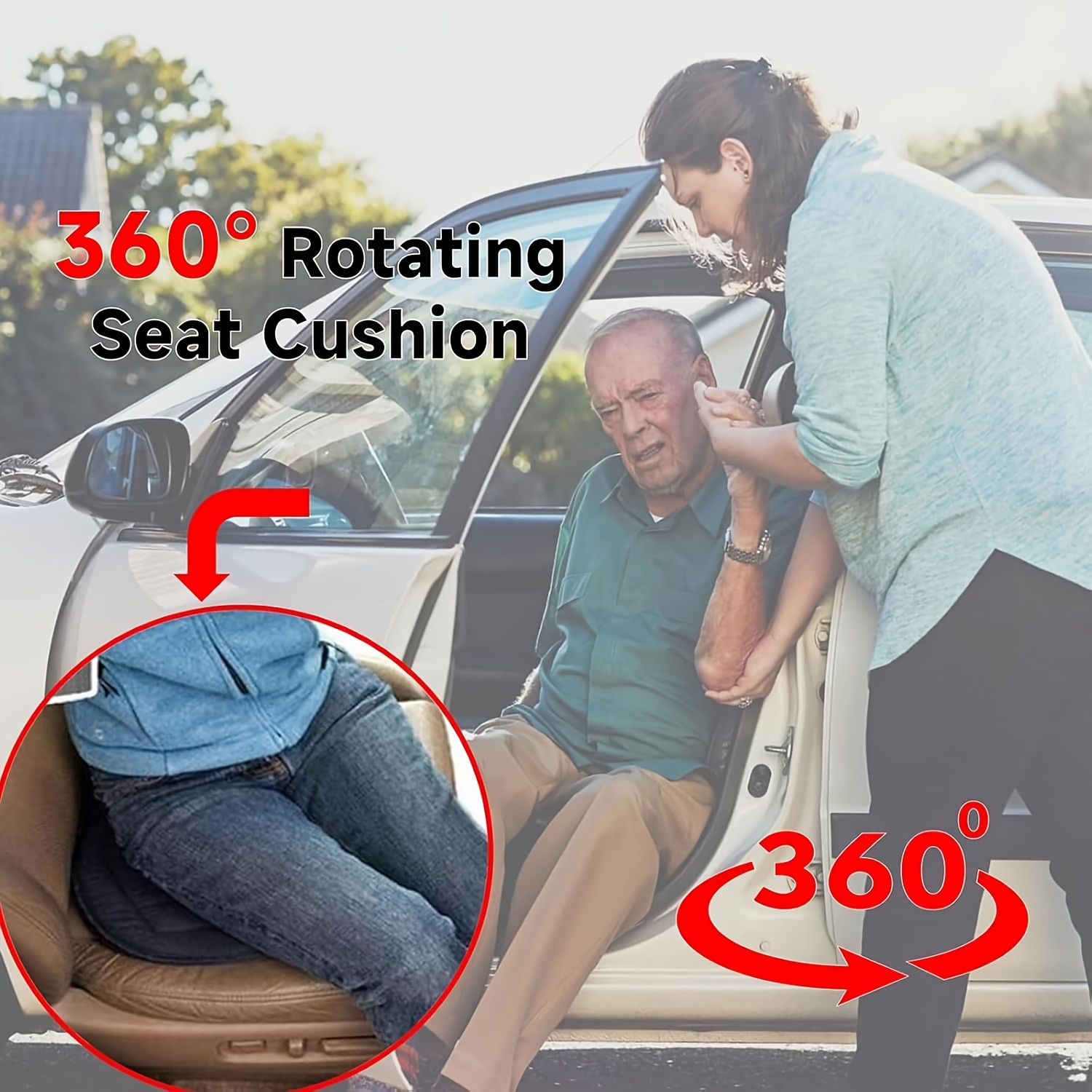 360 degree swivel seat cushion rotating seat cushion car swivel seat cushion for the elderly portable swivel seat cushion provides comfortable support for the elderly and pregnant women ideal for seniors and   with back   or leg
