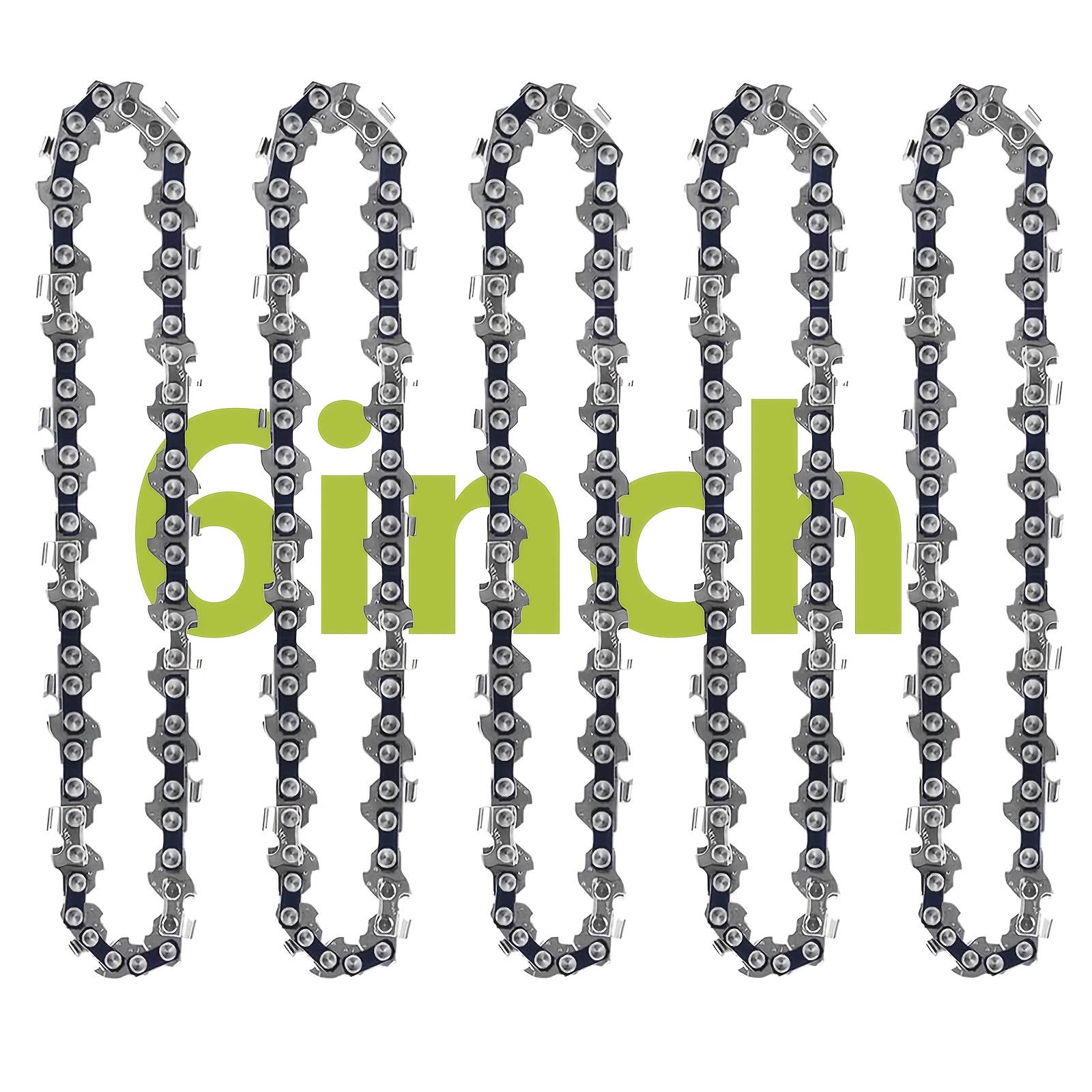 TEMU 6 Inch Mini Chainsaw Chain Replacement Additions, 5pcs Chainsaw Chains For Cordless Electric Portable Mini Chainsaw For Pruning Shears Wood