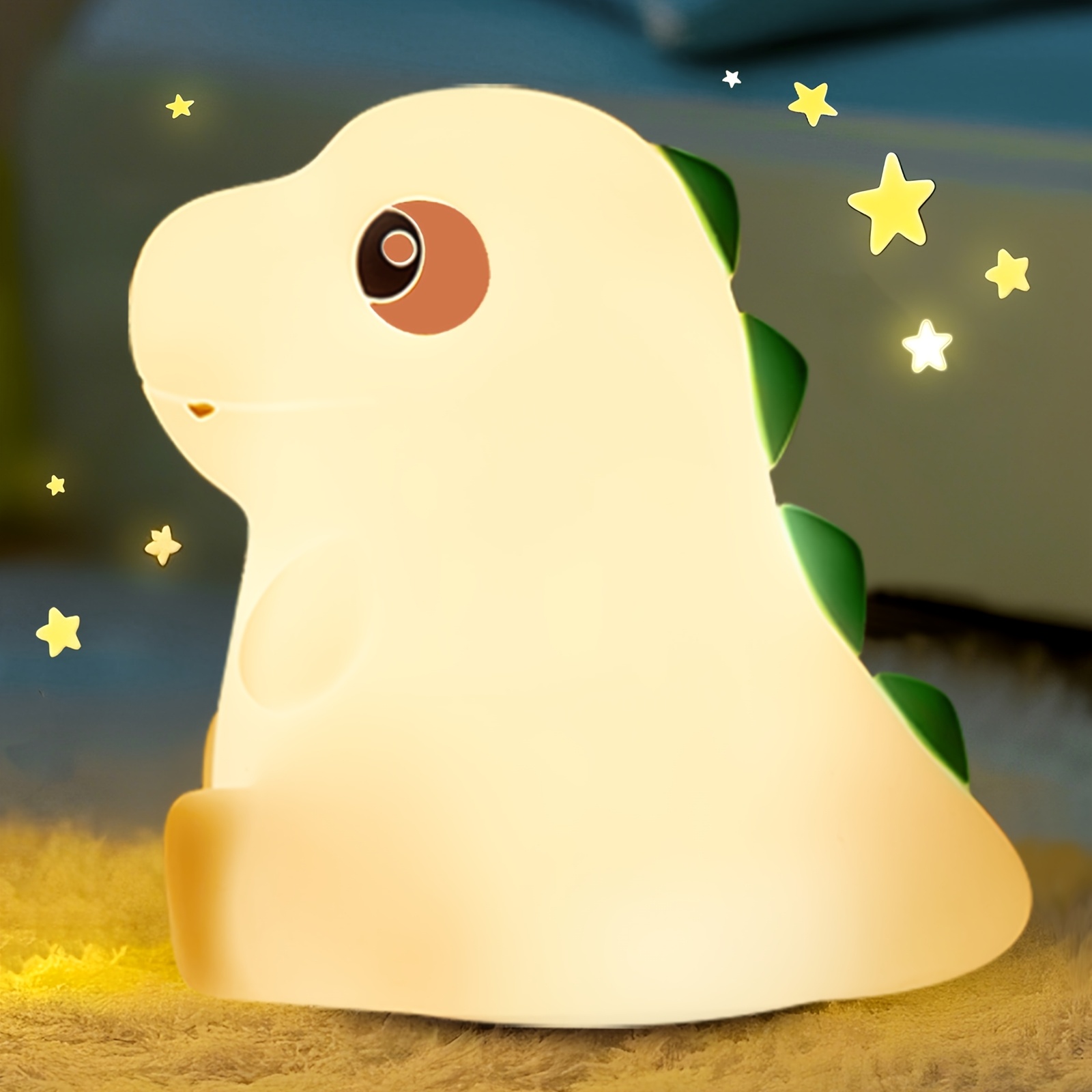 soothing sleep light little dinosaur unicorn silicone patting night light baby feeding eye protection bedroom   sleep desk lamp Product details 0