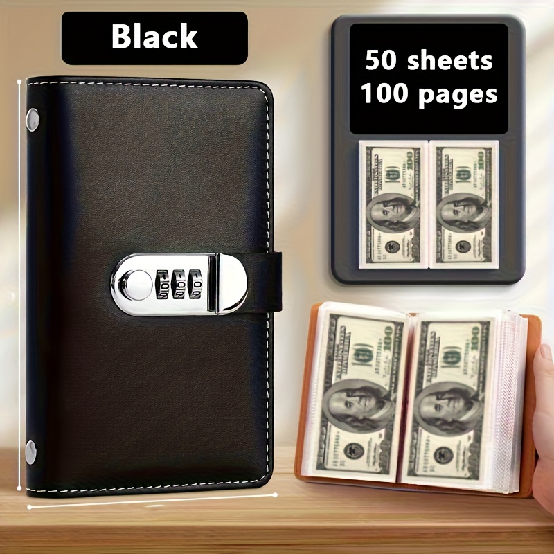TEMU Password With Combination Knob And Security Metal - Student And Office Portable Cash Storage Box, Travel Wallet, Stylish Design, Sturdy