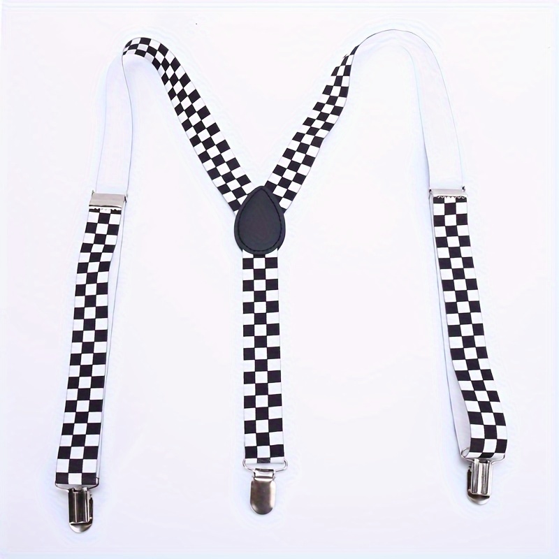 

Men's Checkered Adult Suspender - Perfect For Everyday Wear, Holiday Dressing, And Birthday Gifts
