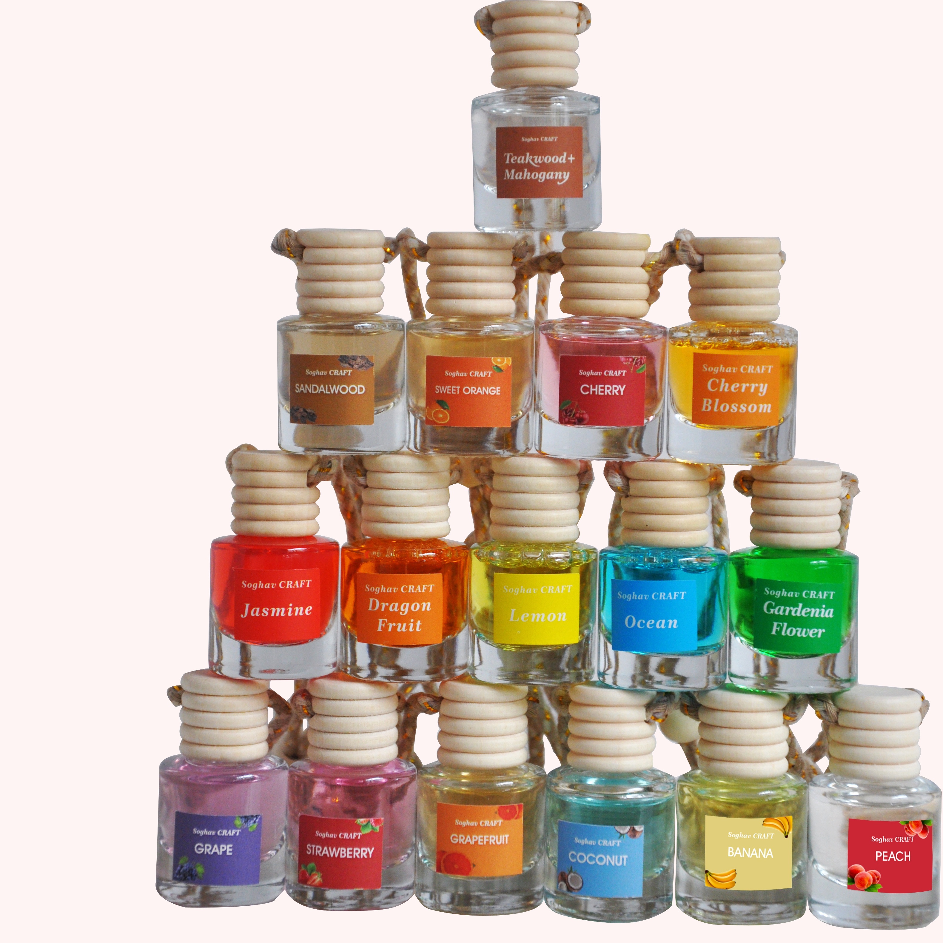 TEMU Upgraded 12pcs Car Diffuser, 6 Scents Car Freshener, Car Air Freshener Hanging, Car Essential Oil Diffuser, Air Freshener - Reusable Car Air