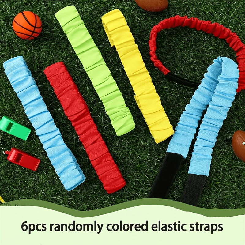 Image of 6pcs Set Of Colored Straps For 2 Groups Of Three, Suitable For Team Games And Outdoor Entertainment - An Adjustable Running Strap Suitable For Gatherings, Festivals, Events