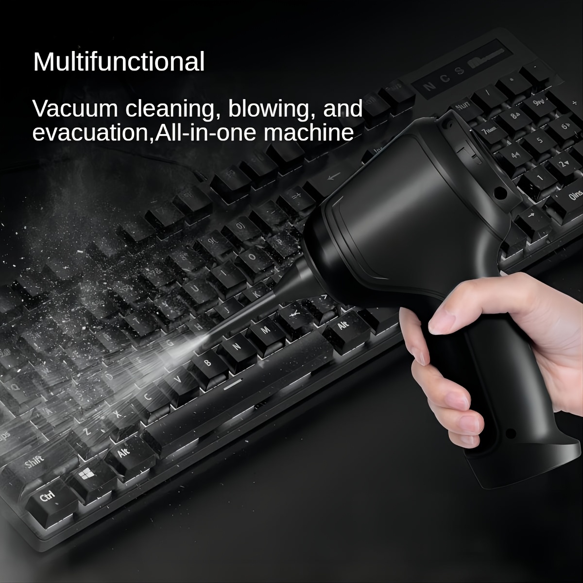TEMU Cordless Vacuum Cleaner With High Power, Of Vacuuming, Extracting Air, And Blowing Air. Suitable For Car And Home Use, Featuring An Ultra-long .
