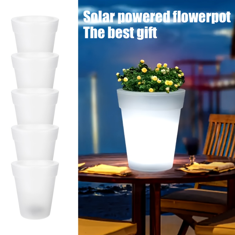 

Solar Landscape Decoration - Led Luminous Flower Pots, Suitable For Desktop Lighting, Restaurant Office Study Room Interior Decoration