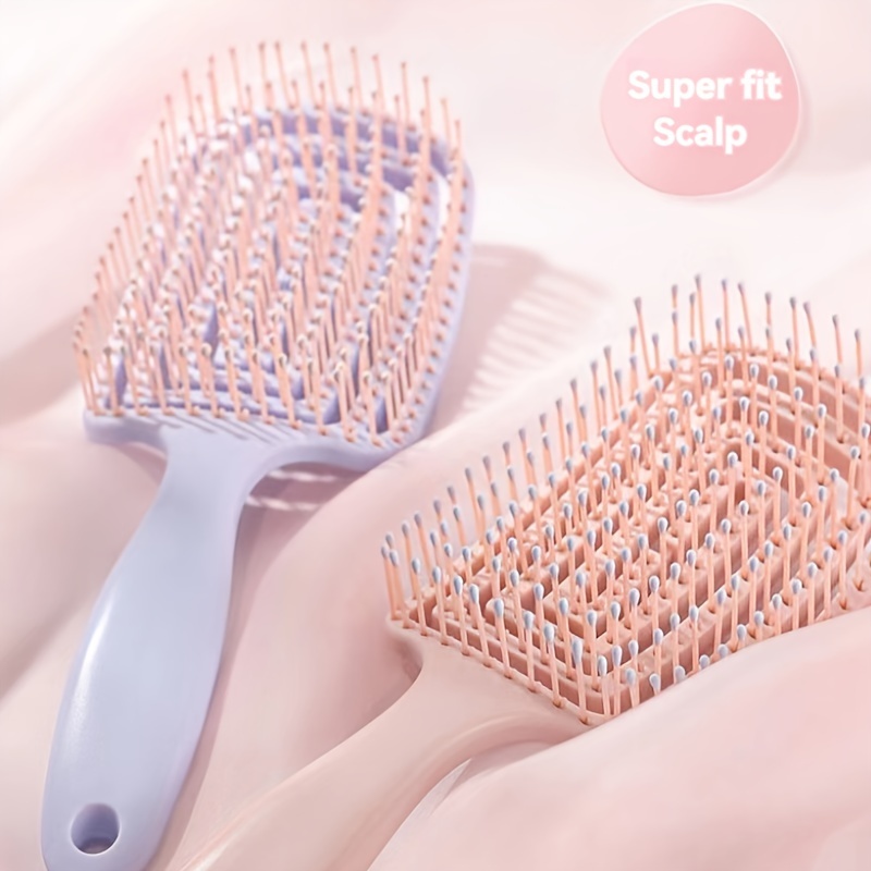 

1pc Brosse à cheveux démêlante et hommes, peigne de coiffage à , incurvé, volumateur de tête, poils en plastique poignée en ABS, de