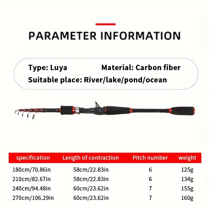 Portable Fishing Rods Carbon Fiber Telescopic Long Distance