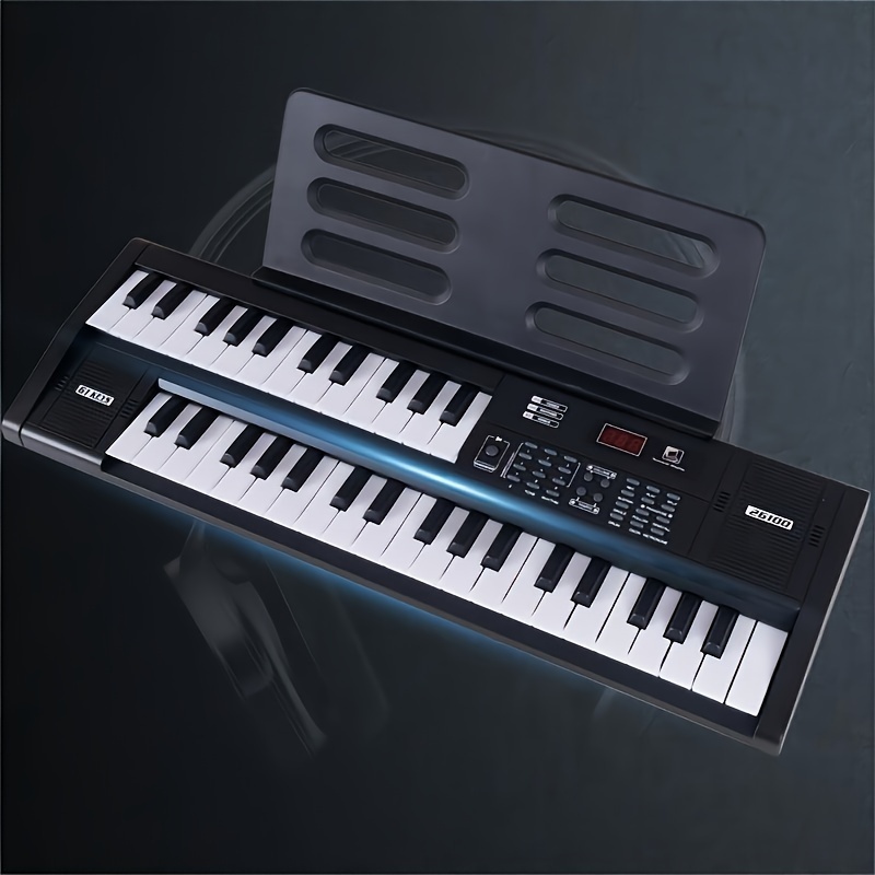 20.8インチのミニ61キーのキーボードピアノ、マイク付きの多機能電子デジタルピアノおもちゃ、ポータブルピアノ学習おもちゃ |  Temuが発送する商品は送料無料です | Temu Japan