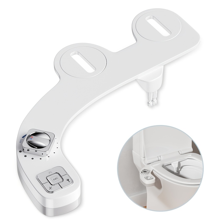 Image of Toilet Cleaner, Non-electric Toilet Seat Accessory, Household Cold And Hot Water Outlet Toilet Flushing Component, Rear-mounted And Women-specific Flushing, Toilet Sit-down Flushing Device