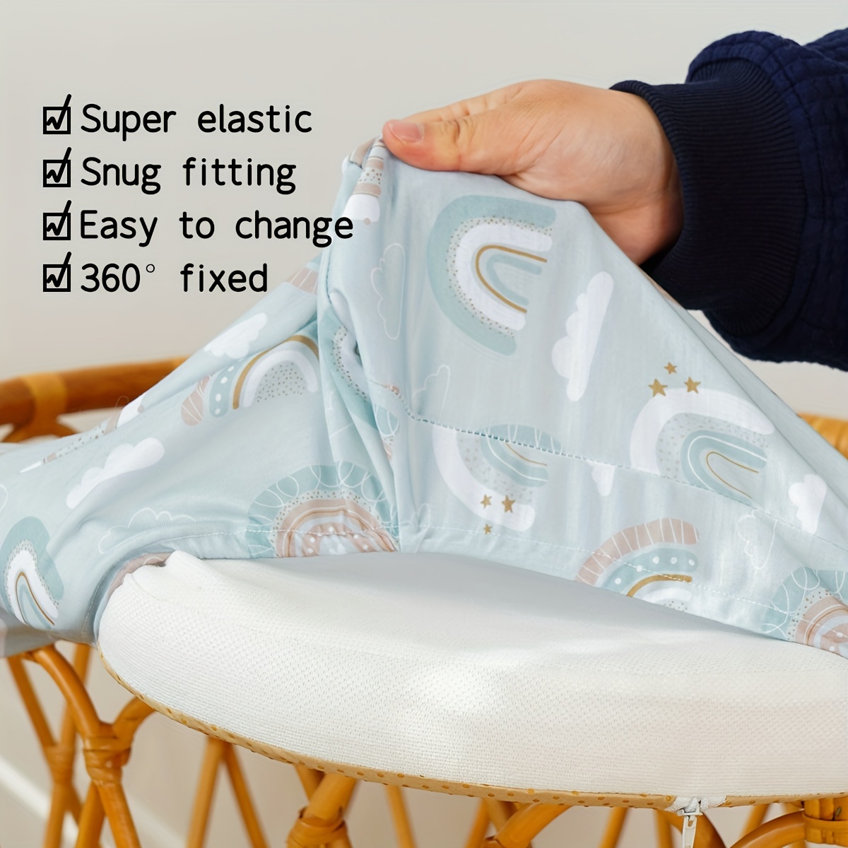 Soft Change Pad Cover for Baby Crib, Polyester Fabric Sheet