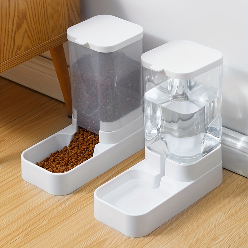 

Automatic Dog Feeder And Water Dispenser, Plastic Gravity Dog Food And Waterdispenser Set