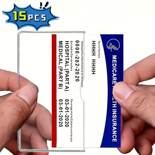 15 pack of card protection sleeves - a shopper's paradise for social security, medicare, and credit cards - office & school supplies - Temu 15 pack of card protection sleeves - a shopper's paradise for social security, medicare, and credit cards - office & school supplies - Temu