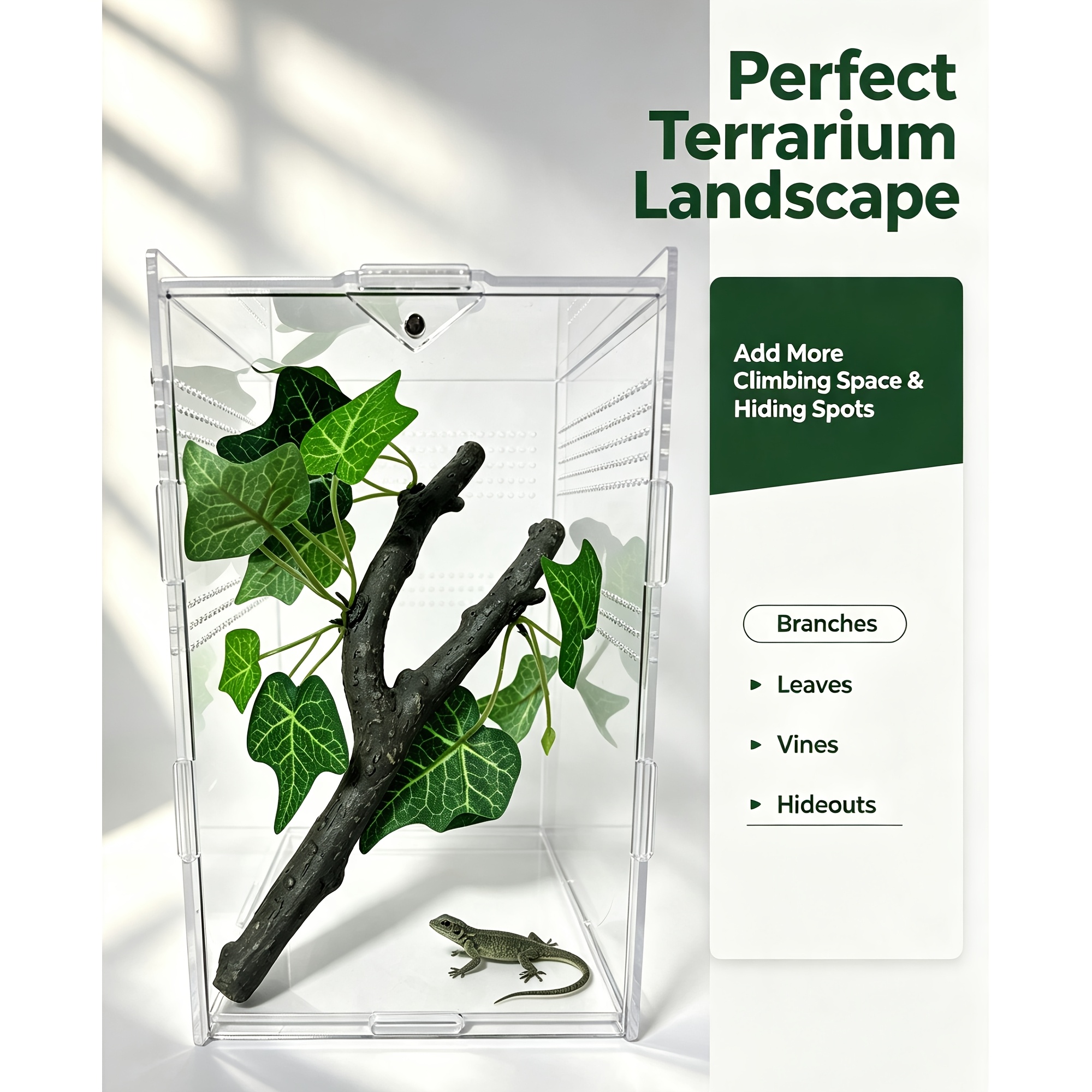 Artificial Climbing Tree Branch for Reptile Terrarium